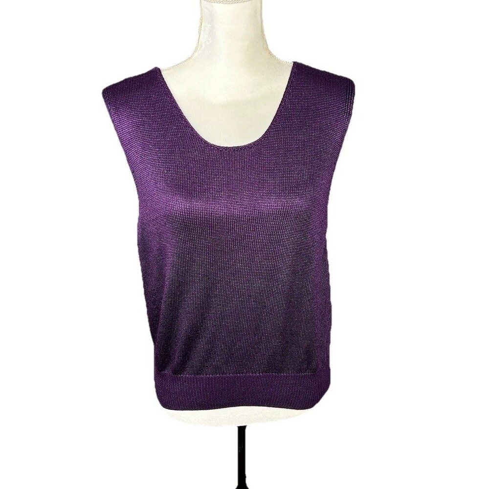 Vintage Fia Italia Hand Loomed Sweater Top Grandmacore Cottagecore Shell Tank L